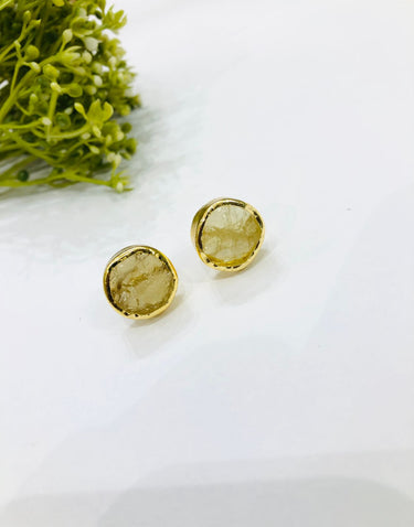Yellow Stone Earrings